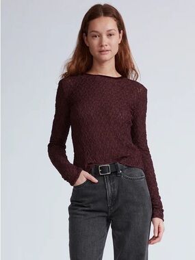 Rag & Bone Ellie Long Sleeve Lace Tee